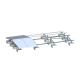AL6005 SUS304 Flat Roof Mounting System Back To Back Ballasted Solar Racking