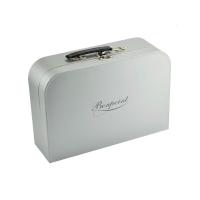 Custom Print Lining Cardboard Paper Suitcase Box With Metal Lock Closure