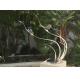 Metal Bird Abstract Yard Sculptures / Metal Wave Sculpture For Indoor Decoration