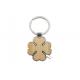 Four Leaf Clover Cute Metal Keychain Metal Bamboo Eco Friendly Keyring