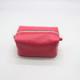 Sedex Red Leather Cosmetic Bags ODM Zip Top Makeup Bag