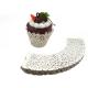 White Cardboard Mini Cupcake Wrappers Laser Cut Stamping Surface Treatment