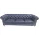 Grey Vintage Leather Chesterfield Sofa With 1/2/3/4 Seater