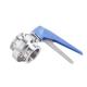 Hygienic Stainless Steel 304/316L Manual Clamp Butterfly Valve for Dairy Pharmacy