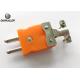 Standard Male Thermocouple Hollow Pin Connector Plug With Wire Clips Clamps Quick Install