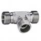 Female Connection Stainless Steel Tee Adapters Bsp NPT with Hexagon Head B2B