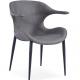 Black Painted Frame Lounge 47cm Armrest Dining Chair