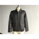 Dark Brown Mens Polyurethane Jacket , Fashion PU Leather Coat DOCO1716