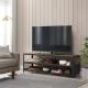 Long TV Stand with Metal Frame, Rustic Industrial Television Stand, Large