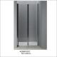 Economic Tempered Glass Bath Screen with Pivot Open Style Aluminum Alloy Frame