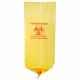 37 X 50 Yellow Infectious Waste Bags , HDPE Material Medical Waste Disposal Bags