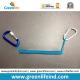 Plastic Bungee Coiled Cord W/Colored Carabiner Hook Simple Tether Leash