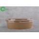 Disposable Kraft Paper Bowl 32oz Round Salad Container With Clear Plastic Lid