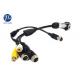 5 Pin BNC DC 4 Channel Reversing Camera Extension Cable