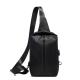 Water Resistant Polyester Lining Anti Theft Chest Sling Bags With USB 5L