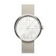 Trendy Mens Silver Marble Face Watch , White / Black Marble Quartz Watch