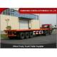 Tri Axles Container transport  Flat Deck Truck Trailer With Mechanical Leaf Spring