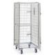 Collapsible Storage Container, Wire Mesh Container, Metal Cage On Wheels