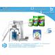 Stand pouch bag packing machine for washing powder, detergent powder, with spoon feeding