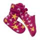 Washable Pink Aloe Infused Spa Socks With Yellow Start Printed