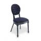 Hot sell oak wood  black linen fabric chair for wedding party and rent dining chairs