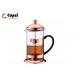 High Borosilicate Rose Gold Portable French Press 1000ml 304 Stainless Steel