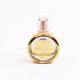 UV Engraving Empty Luxury Golden Glass 30ml Perfume Bottle With Clear Plastic Lid