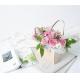custom Paperboard Flower Cake Box Kraft Brown Basket Preserved Rose Bouquet Packaging