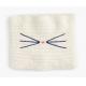 70 / 30 Nylon / Wool Knitted Head Band Cute Plain With Embroidery White Color