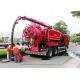 Industrial 16 Cbm Combination Jetting Vacuum Truck / Sewer Cleaning Vehicles