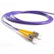 ST / PC - ST / PC Fiber Optic Patch Cord OM2 50 / 125 Purple Color RoHS Listed