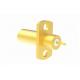 Gold Plated SSMB Female Flange Mount RF Connector With Microstrip