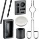 Graphite Torch Melting Casting Kit, Including 2 Graphite Crucible Stir Stick, Graphite Casting Mould 5-In-1 Graphite