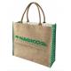 Eco Friendly Promotional Shopping Bags , Customized Jute Tote Shopping Bag