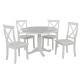 White Tomile 4 Persons Dining Room Table And Chair Set Of 5 Pieces
