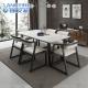 Solid Wood Nordic Marble Dining Table Dining Table And Chair Square