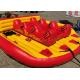PVC Tarpaulin Inflatable Fly Fishing Boats Yellow / Red Towable UFO Toy For Beach Sports