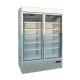 Vertical Swing Upright Glass Door Freezer with Temperature -18~-23 Celsius