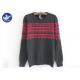 Jacquard Pattern Men'S Knit Pullover Sweater Crew Neck Long Sleeves OEM Service