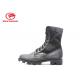 Combat Style Waterproof  Grain  Leather Military Boots Rubber Sole With Steel Toe Cap