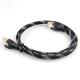 Heavy Duty Rj45 Cat8 Network Cable , Nylon Braided Patch Cord Cat 8