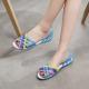 Tpu Upper Open Toe Eva Sole Lady'S Cross Band Sandals