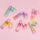 Mix Rainbow Color Glitter Essence Lip Gloss Shining Lip Oil Keychain 13ml