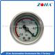 High Accuracy Oil Filled Pressure Gauge With Colored Dial Mpa Psi Bar Kg/Cm2