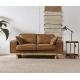 Top Grain Genuine Leather 2 Seater Sofa , Light Brown Two Seater Leather Lounge