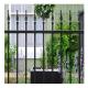 6ftx8ft Black Metal Garden Fences Powder Coated Galvanized Steel Anti Rust Affordable