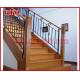 Wrought Iron Staircase VK111S  Wrought Iron Handrail Tread Beech,Railing tempered glass, Handrail b eech Stringer,carbon