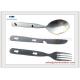 Stainless steel camping cutlery set