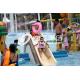 Commercial Rainbow Bridge Fiberglass Water Park Pool Slides for Kids