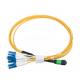 MPO MTP To LC Breakout Cable Duplex Optic FTTH 8 Core